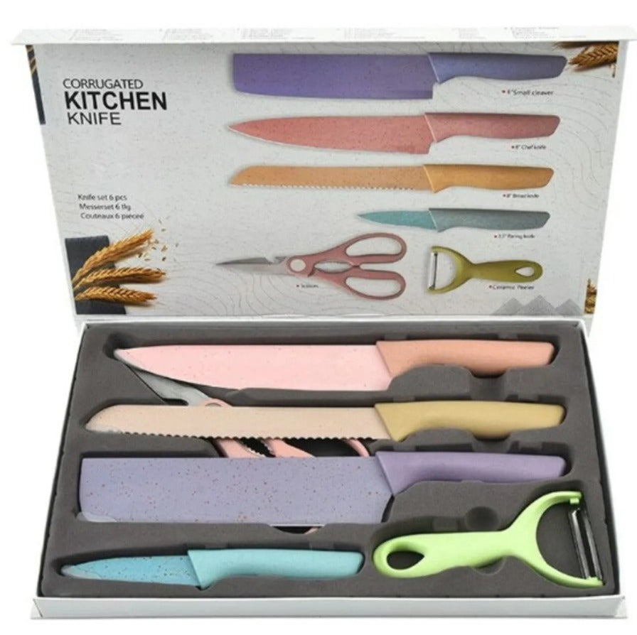 SET DE CUCHILLOS POR 6 PIEZAS