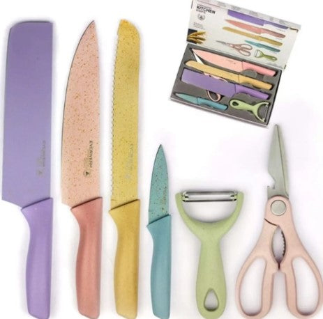 SET DE CUCHILLOS POR 6 PIEZAS