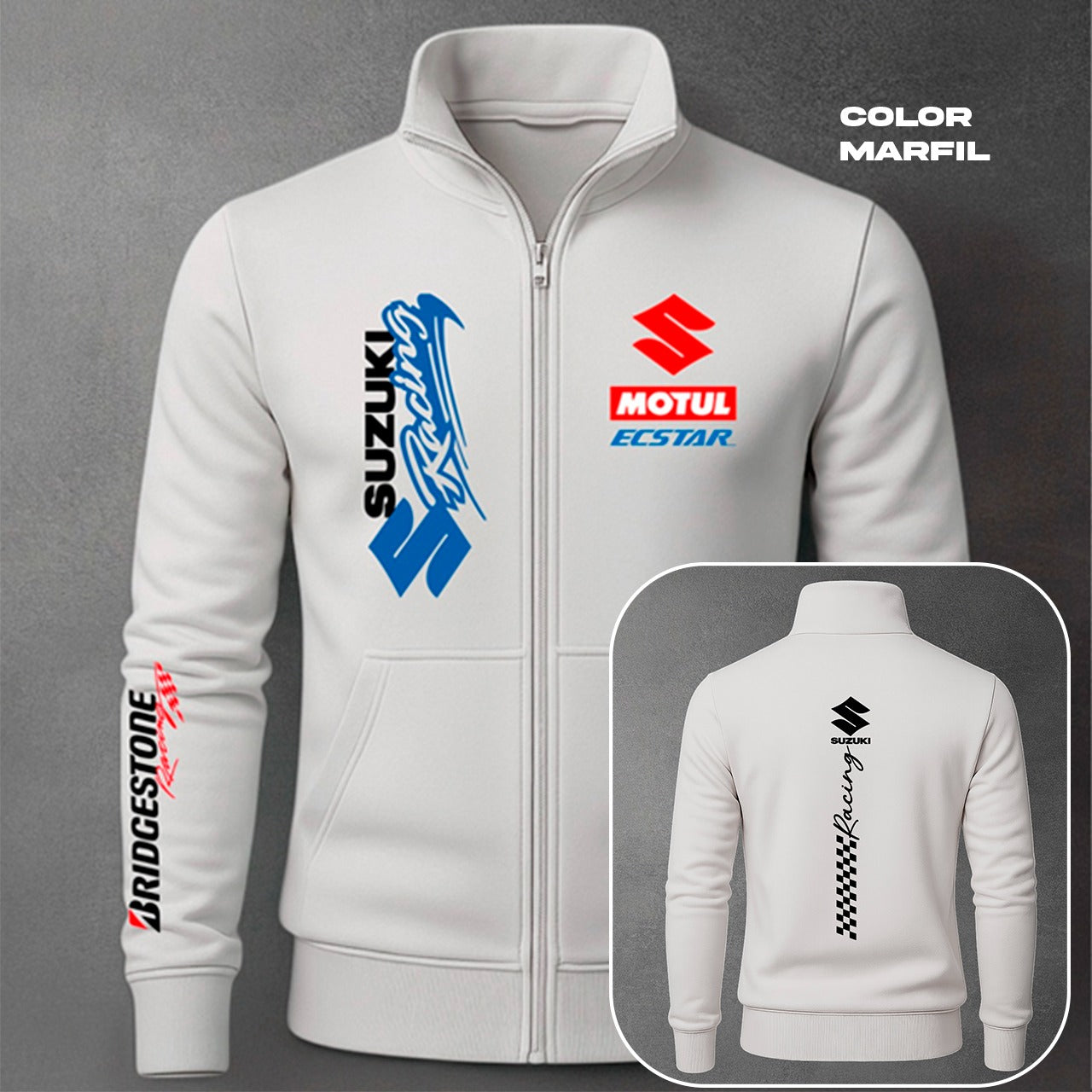BUZO CUELLO ALTO MOTO SUZUKI ESTAMPADO