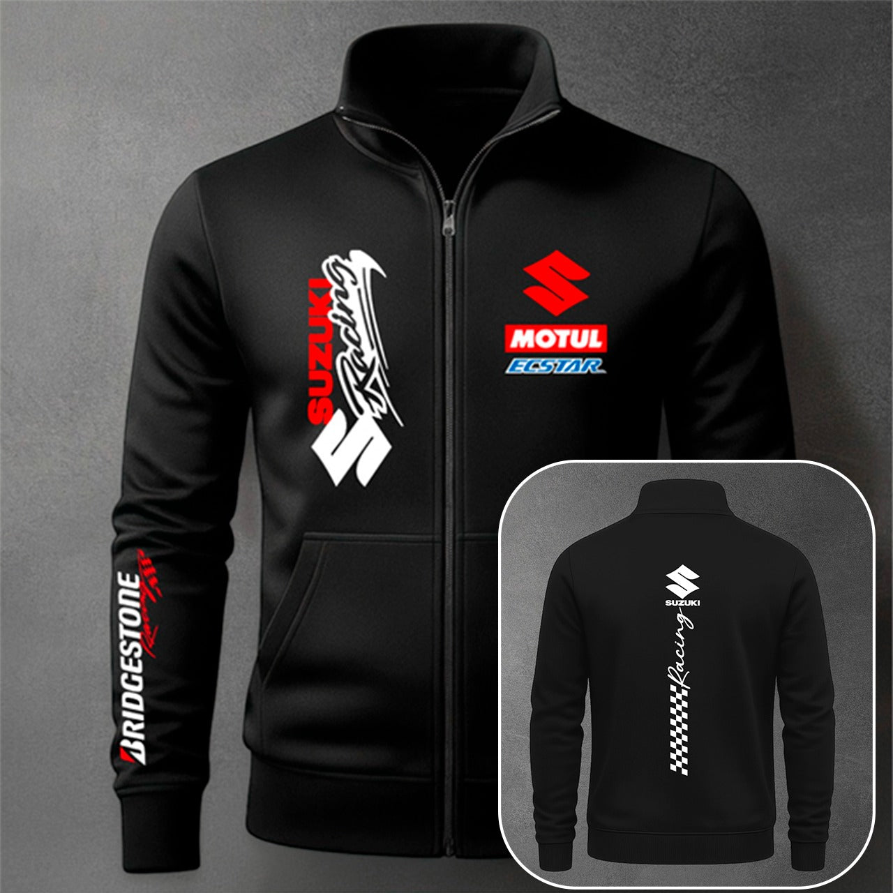 BUZO CUELLO ALTO MOTO SUZUKI ESTAMPADO