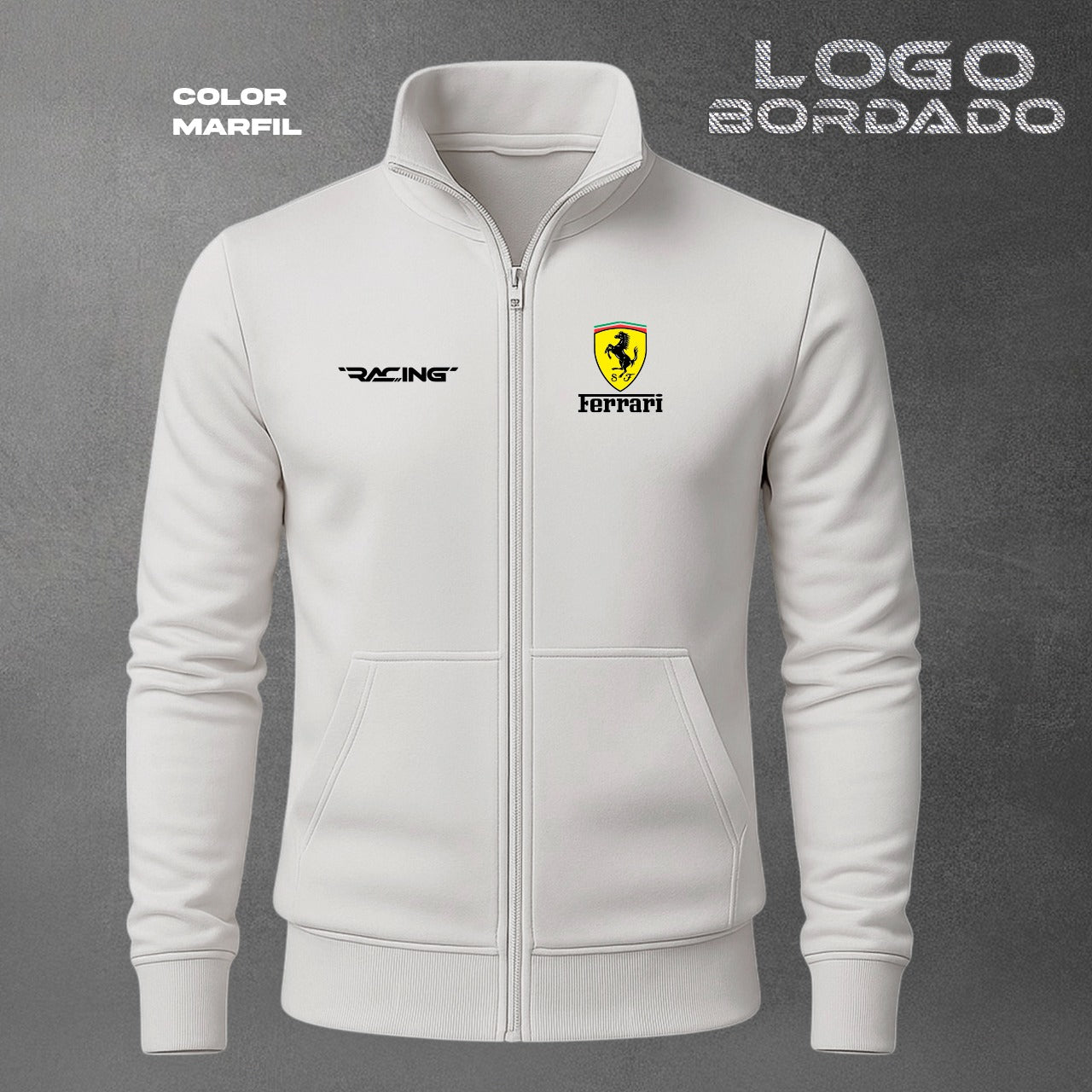 BUZO CUELLO ALTO FERRARI BORDADO