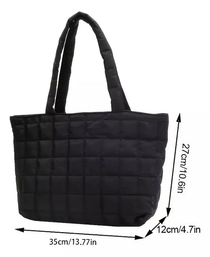 Bolso Puff Negro Mujer