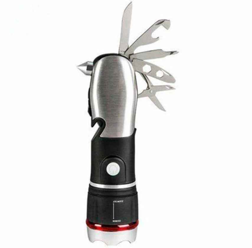Linterna Led con Zoom y Multiherramienta