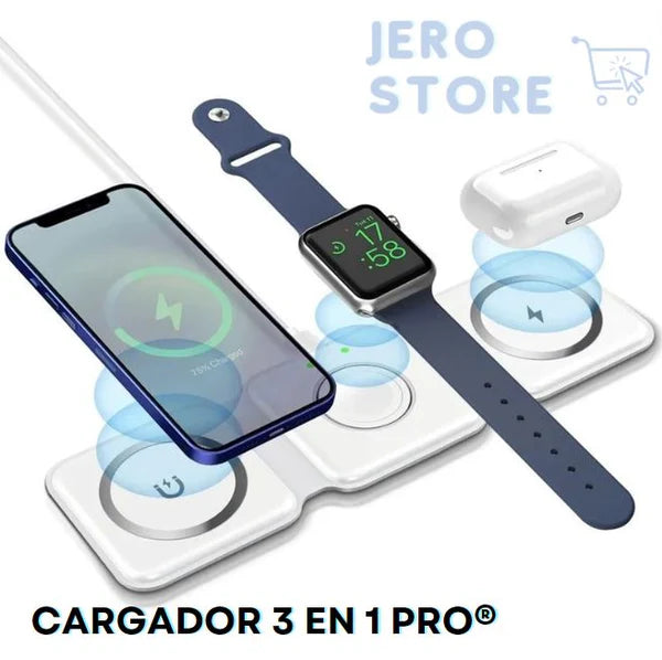 Cargador Inalámbrico Plegable 3 en 1