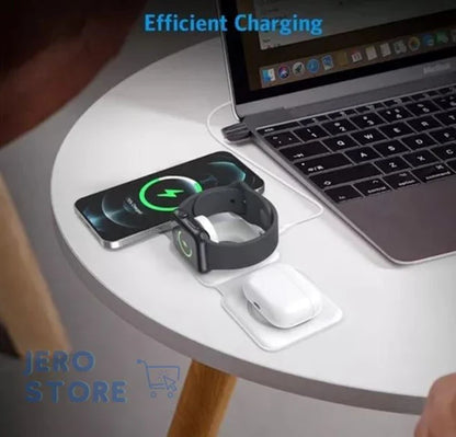 Cargador Inalámbrico Plegable 3 en 1