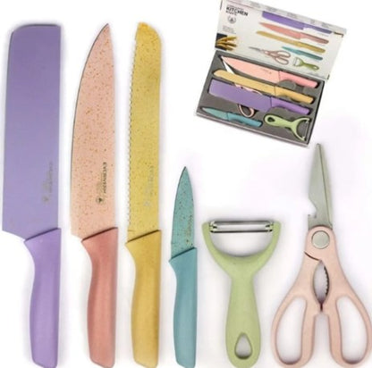 SET DE CUCHILLOS POR 6 PIEZAS