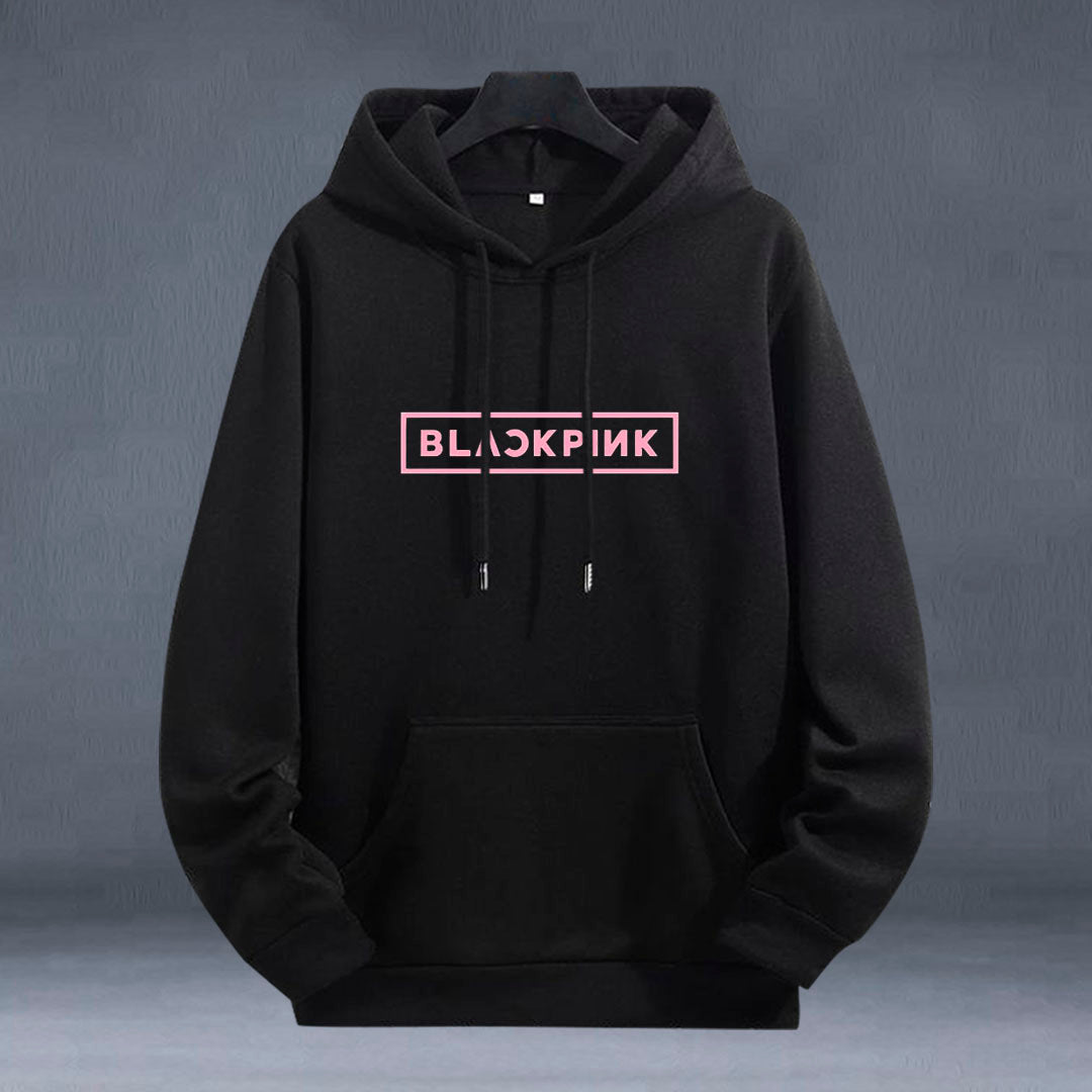 Buzo Buso Hoodie Negro Black Pink