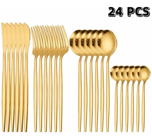 Cubiertos Set 24 Piezas En Acero