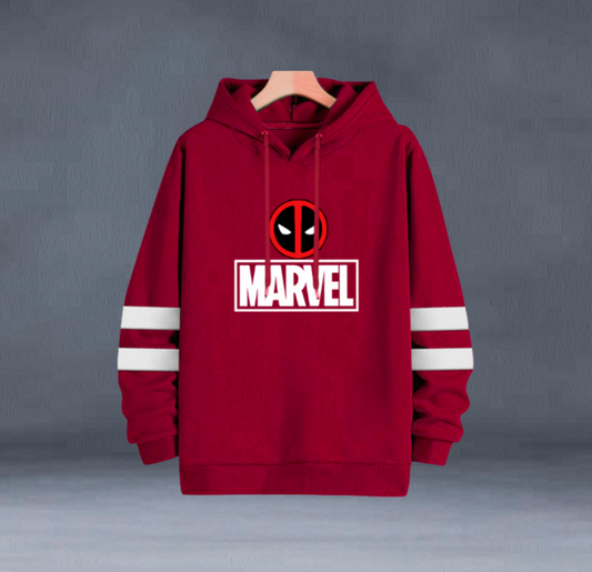 Buso Buzo Hoodie DeadPool Rojo vinotinto