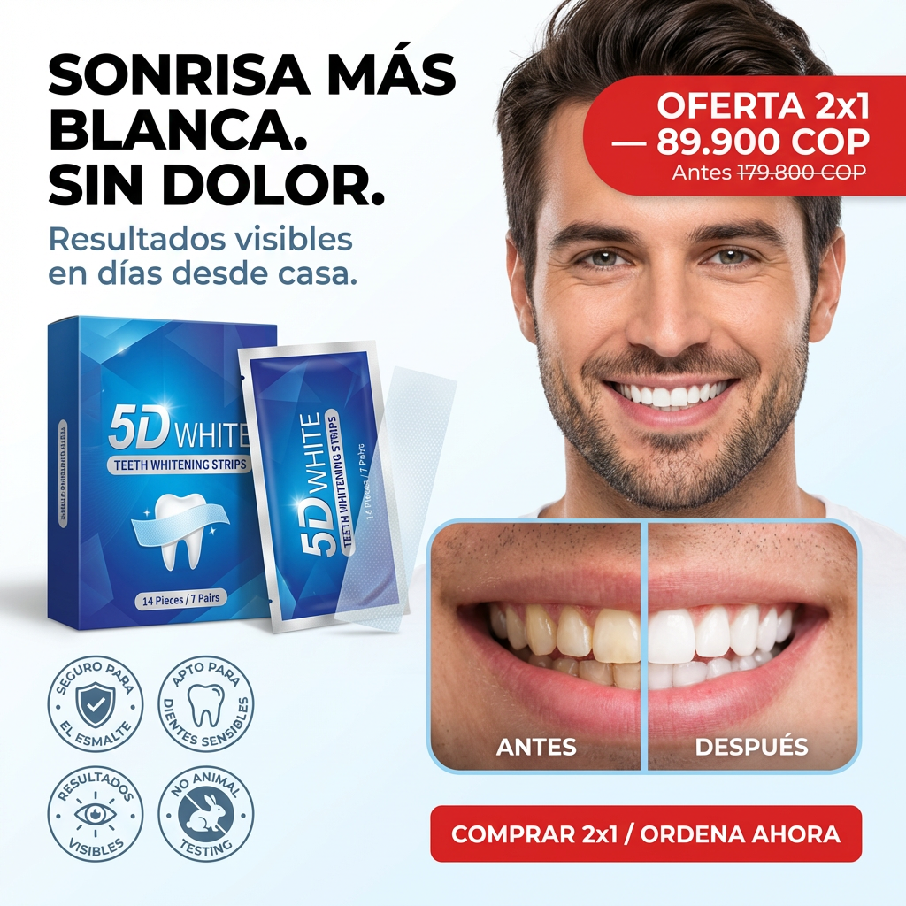 DentaLux Pro™ - TIRAS DENTALES BLANQUEADORAS 5D WHITE